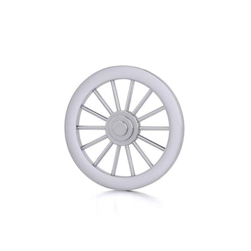 Wagon Wheel Serling Silver Tie Tack TBR409 - Jewelry